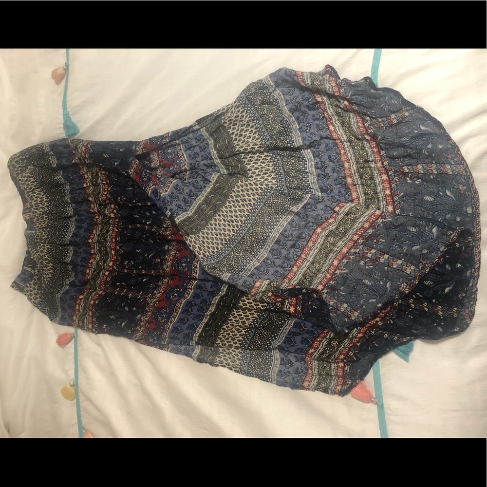 Split side soft cotton maxi skirt